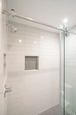 The spacious and elegant Master suite shower!