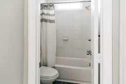 We've got your bathroom essentials covered, including shampoo, conditioner, and shower gel. Toilet paper and hand soap are readily available.