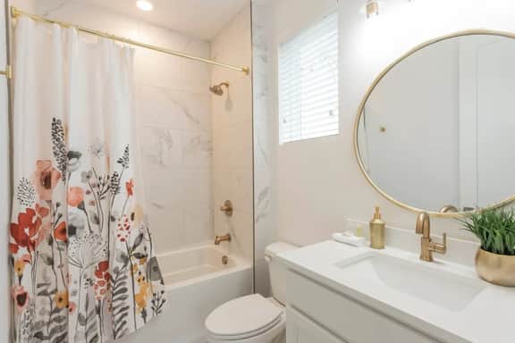 Bathroom 1 attached to bedroom 1 on the first floor!