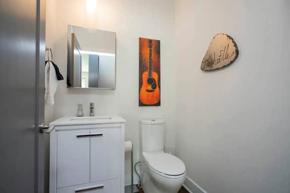 Convenience meets style—our half bathroom on the second floor is always ready when you are!